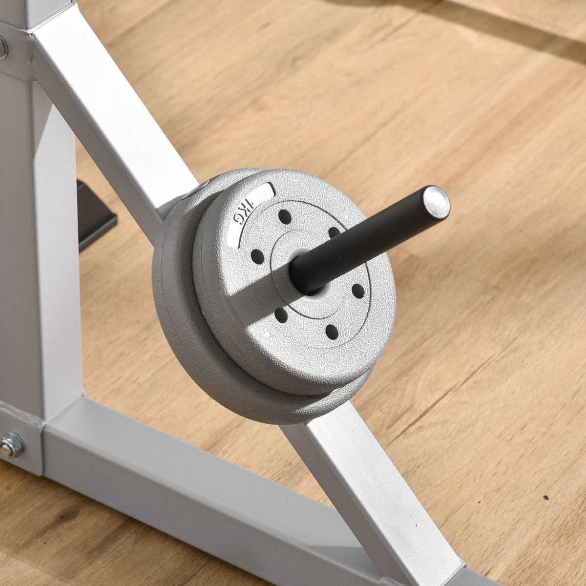 Set of 2 dumbbell stands, 3 levels, height adjustable, dumbbell rack made of steel, barbell rack, loadable up to 200 kg, squat rack, barbell stand, weight plate stand for strength training