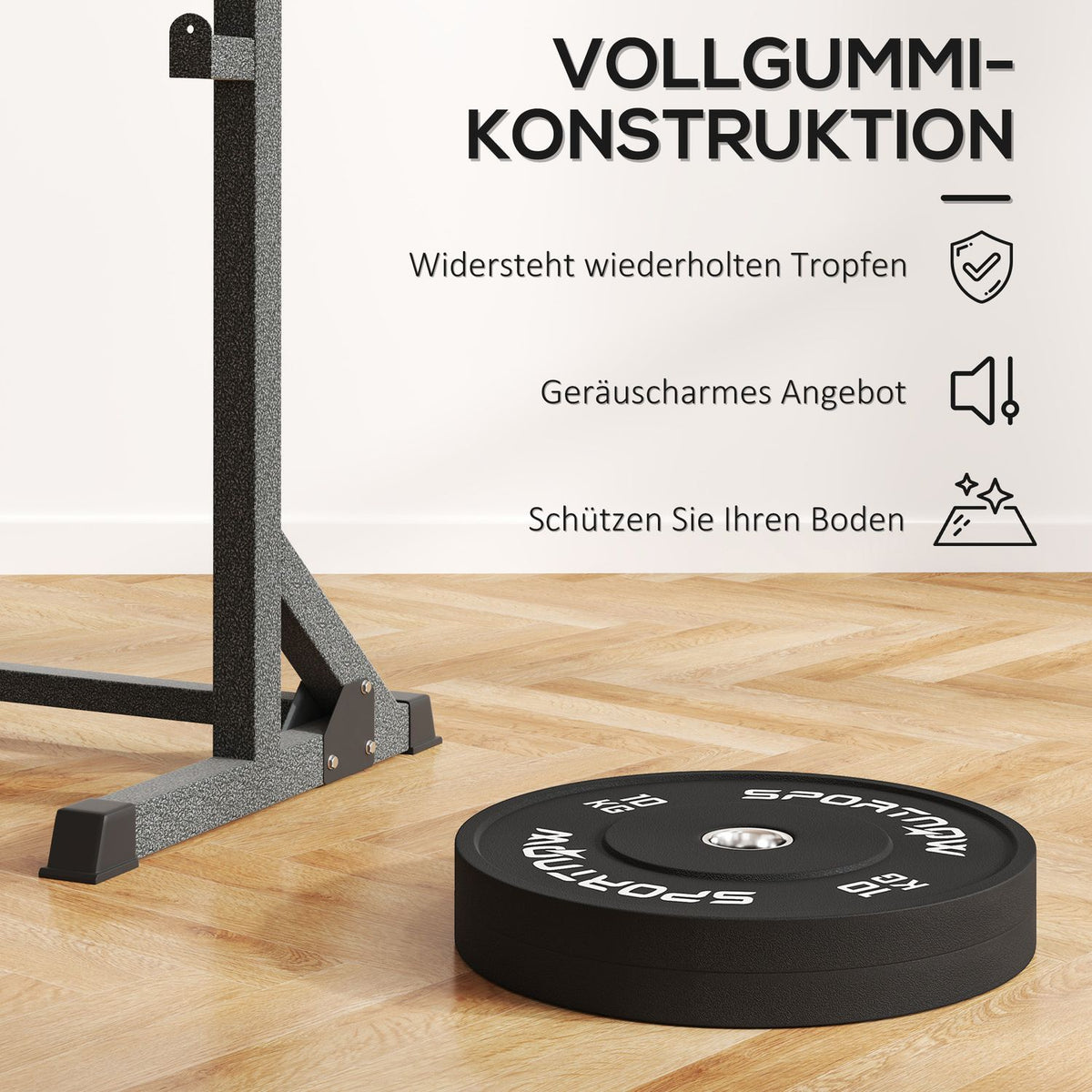 Set of 2 dumbbell weights, 2 x 10kg weights, weight plates set, weight plates for 5 cm dumbbell bar, Ø 50 mm bore, black