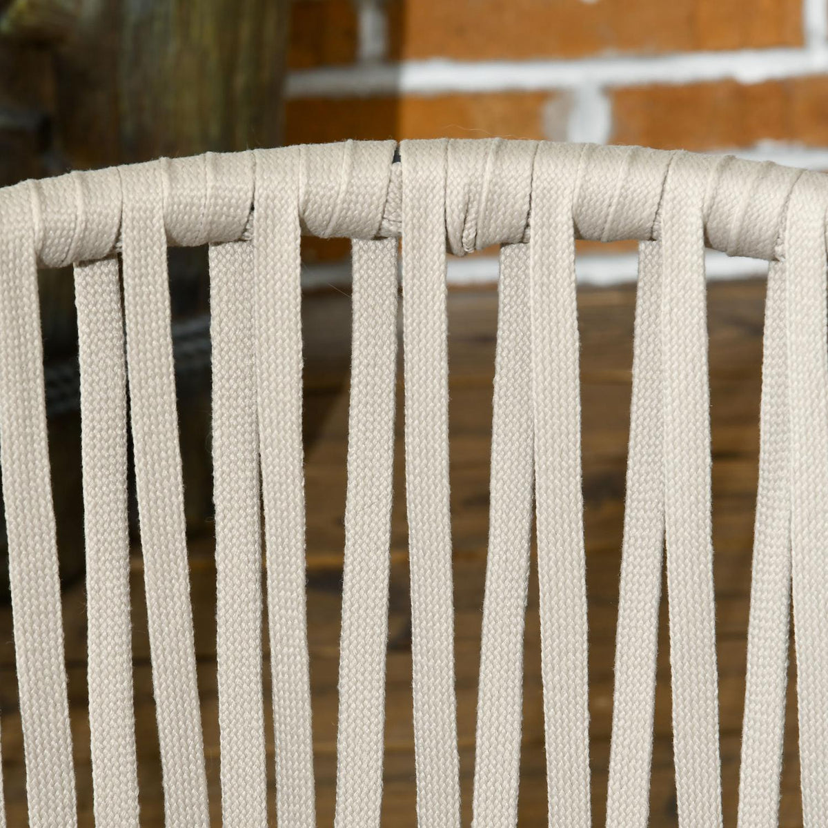 Set of 2 garden chairs with cushions, boho style garden chairs, metal frame, for balcony & terrace