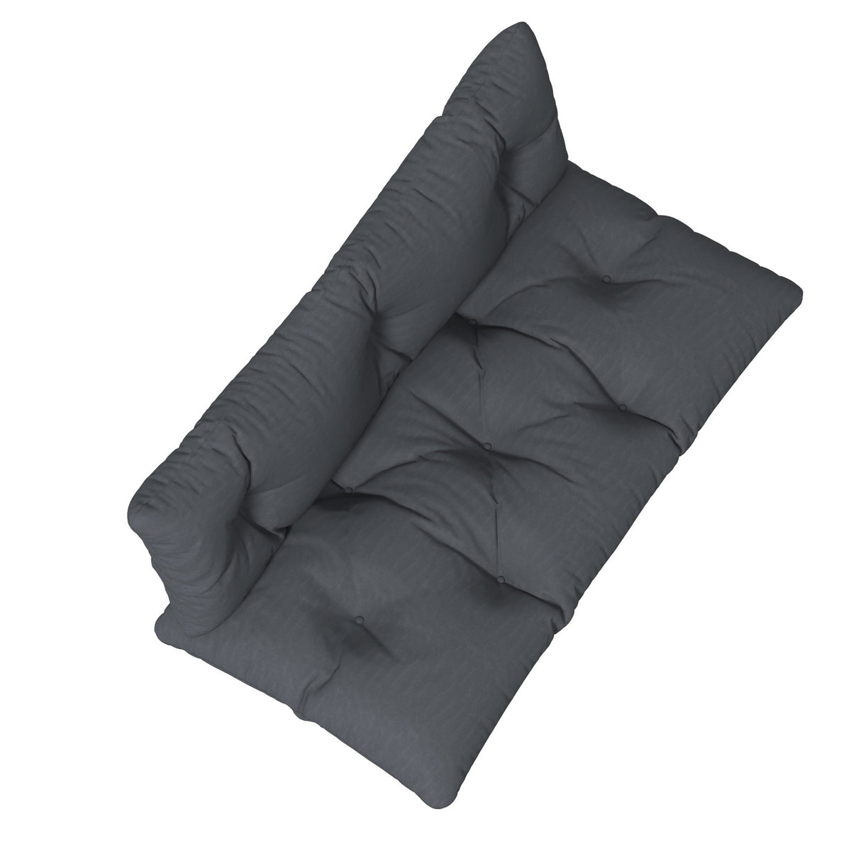 Set of 2 pallet cushions, seat cushions with UV protection, bench cushion for garden bench, upholstered cushion dark gray, comfortable for outdoor use