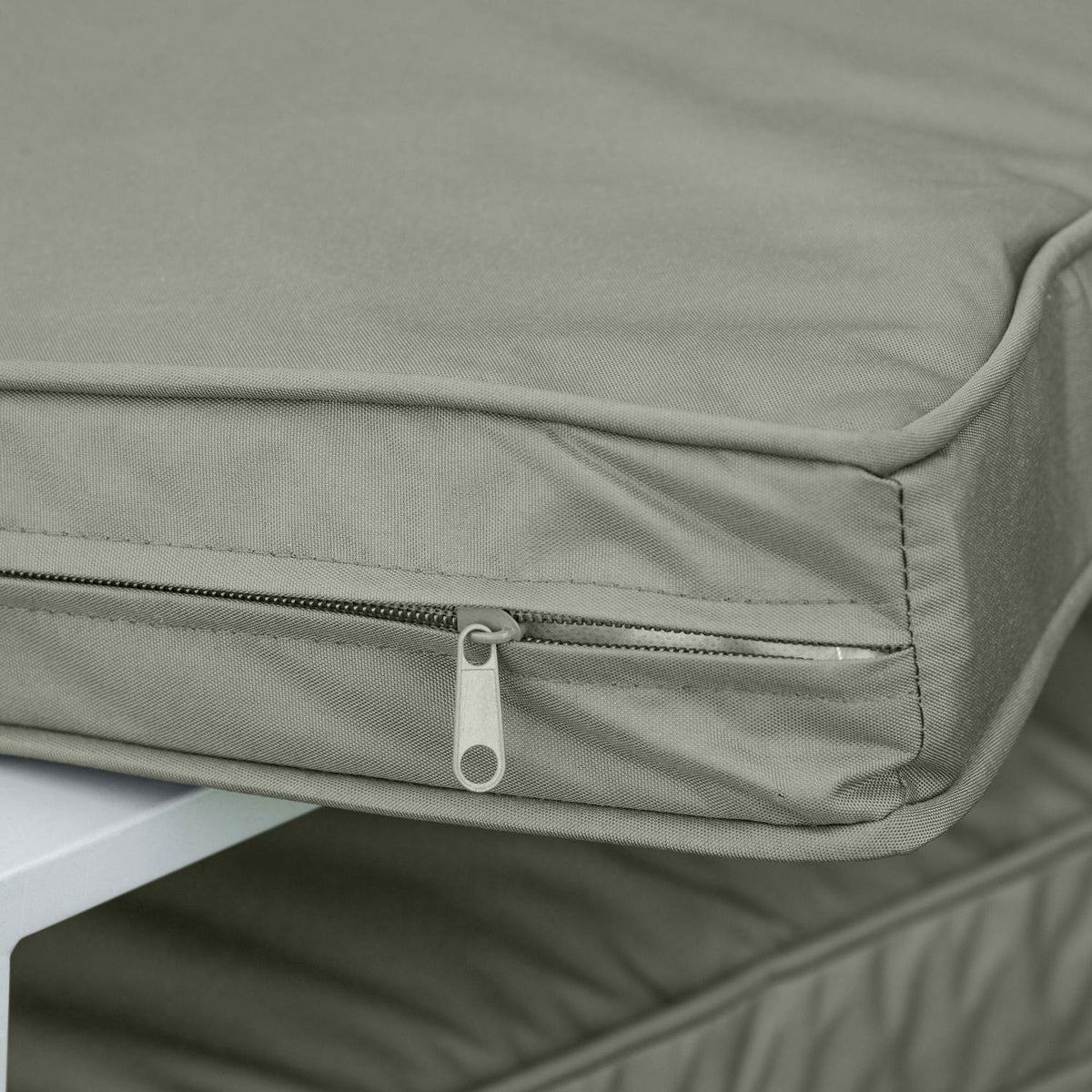 Set of 2 seat cushions, 56 x 52 cm chair cushions with zip, fabric cover, 7 cm thick padding, washable seat cushions for home, garden, car, office, sofa, chairs, dark gray