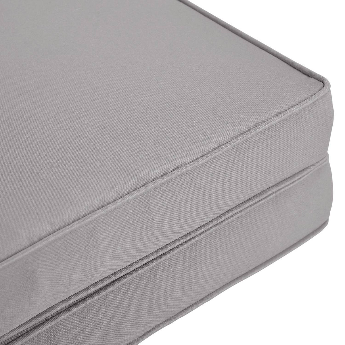 Set of 2 seat cushions, 56 x 52 cm chair cushions with zipper, fabric cover, 7 cm thick upholstery, washable seat cushions for home, garden, car, office, sofa, chairs, light gray