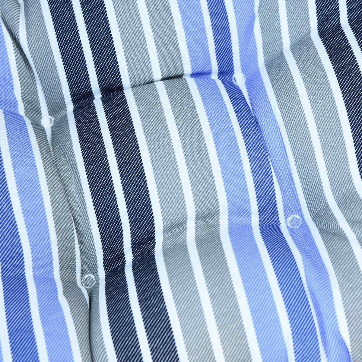 Set of 2 seat cushions, chair cushions, easy to clean, blue stripes, 50Lx45Wx8D cm