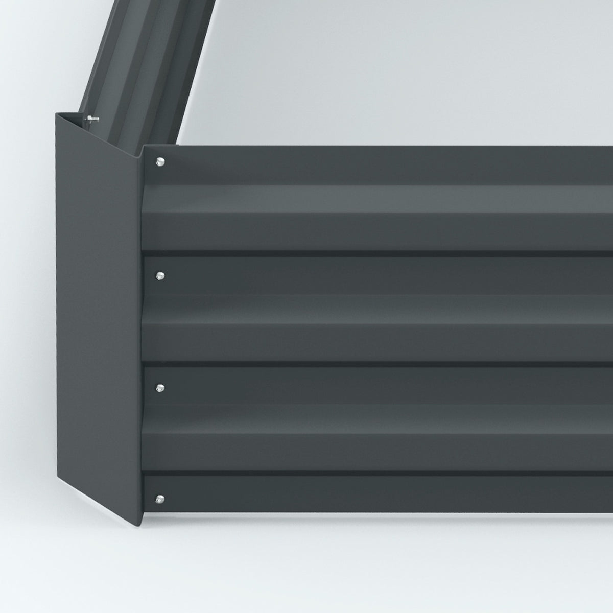 Set of 2 steel raised beds, cold frame, garden bed, plug-in flower box, plant box, plant pot, 100 x 100 x 30 cm for garden, balcony, terrace, vegetable bed for flowers, plants