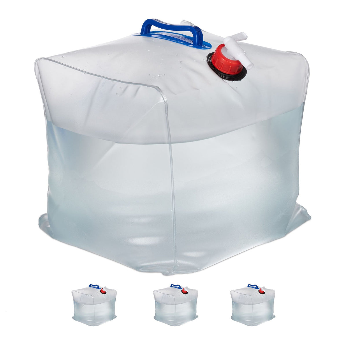 Set of 4 Folding Water Canisters 20 L