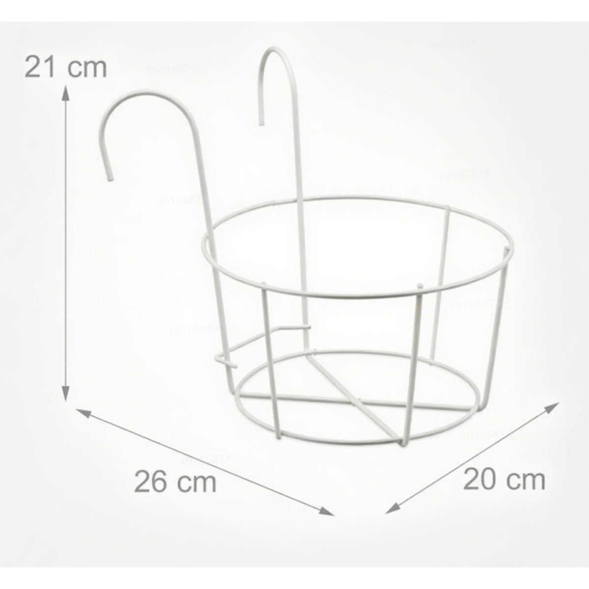Set of 4 Hanging Planters with Hooks for Balcony
