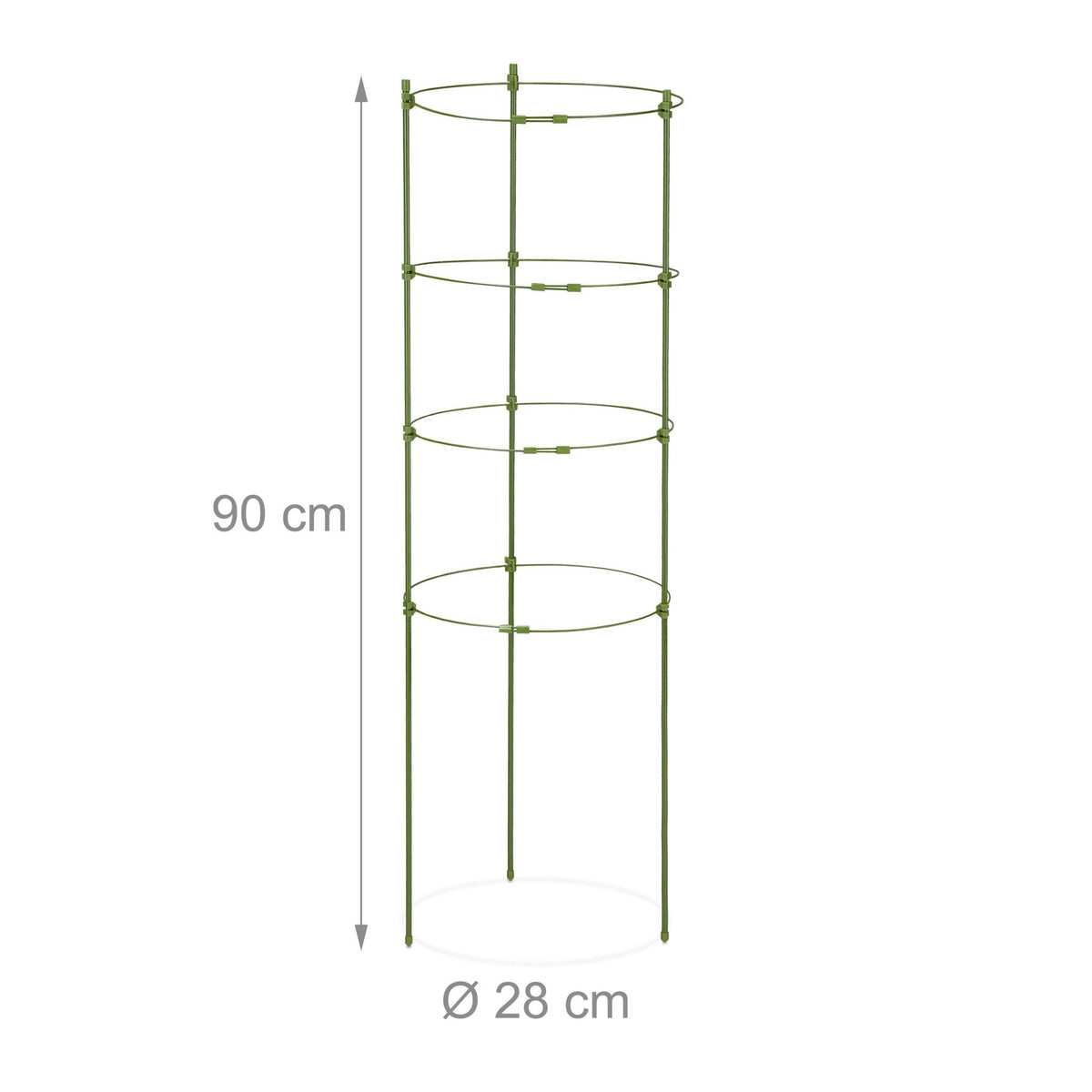 Set of 5 Round Tomato Trellises, 90 cm