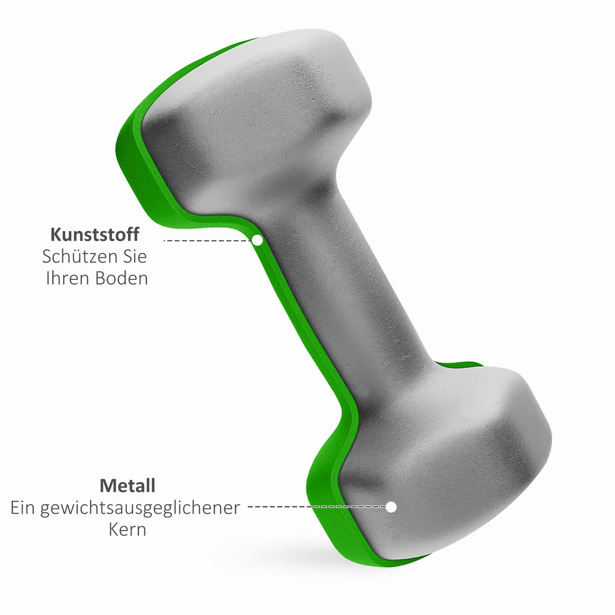 Set of 6 dumbbells 2 x 3 kg, 2 x 4 kg, 2 x 5 kg, dumbbell set with stand, hexagon dumbbell set, for strength training, fitness at home gym, grey+green+turquoise