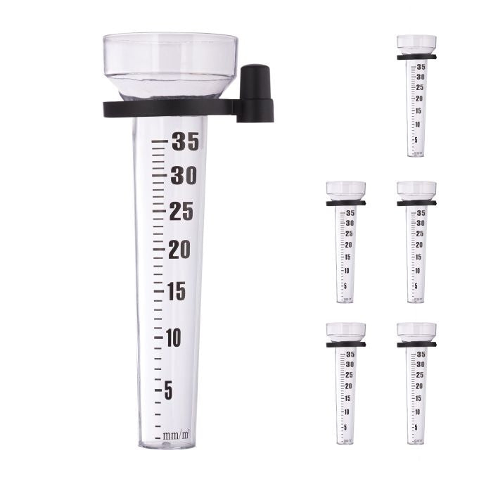 Set of 6 rain gauges