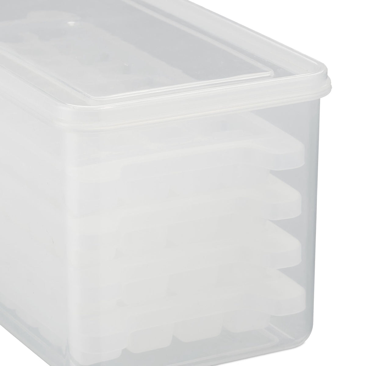 Set of ice cube molds with box and lid