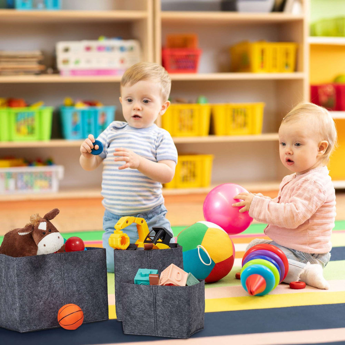 Set of storage baskets in 3 sizes