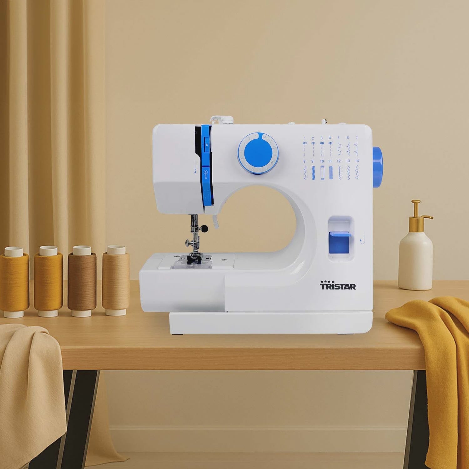 Sewing Machine with 14 Stitches, Free Arm, LED Light