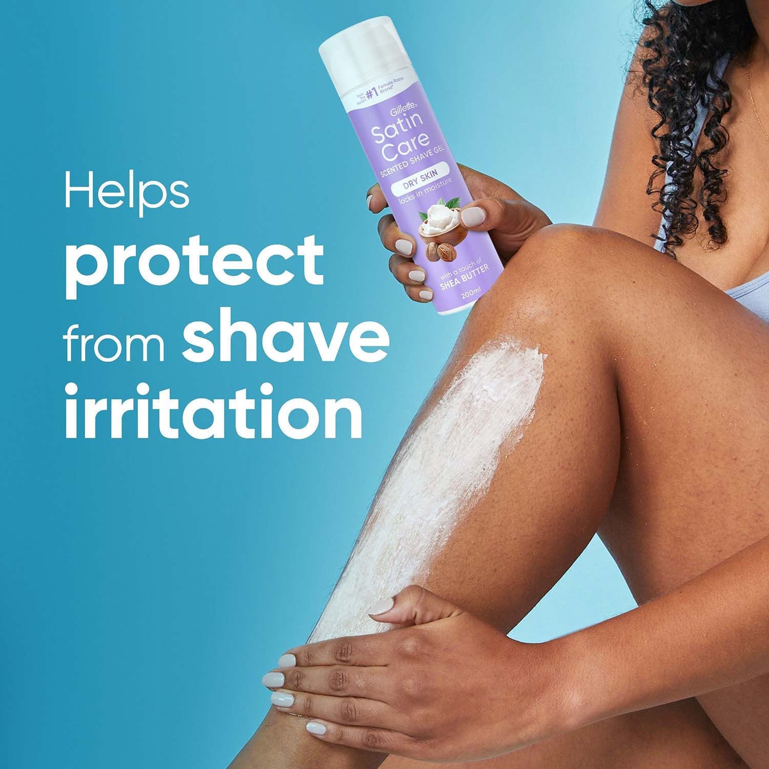 Shaving Gel for Women, Shea Butter, Dry Skin, 200ml