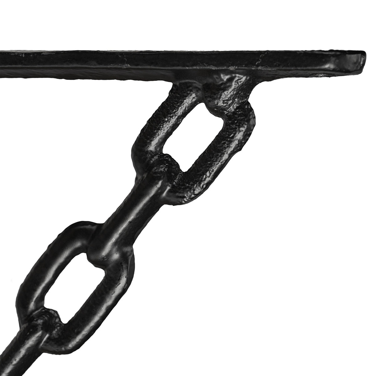 Shelf Brackets, Chain Design, Cast Iron, Set of 4
