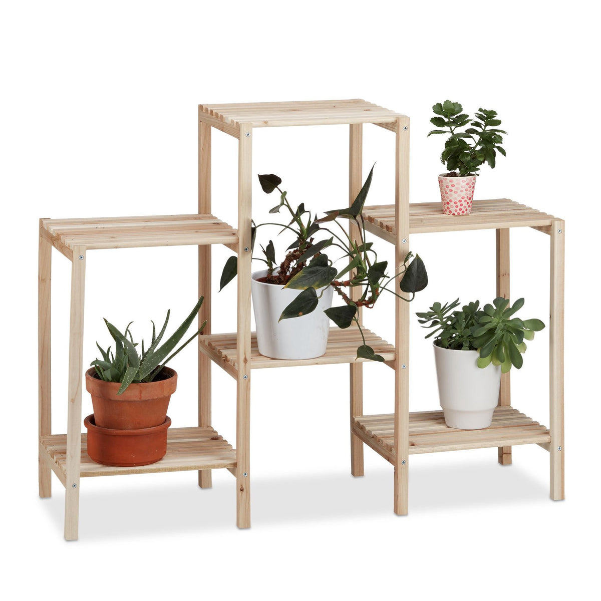 Shelf for plants wood