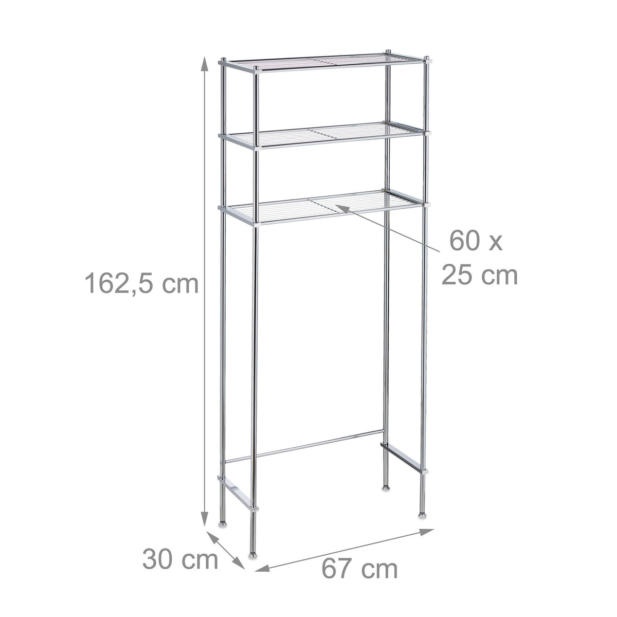 Shelf for washing machine in metal
