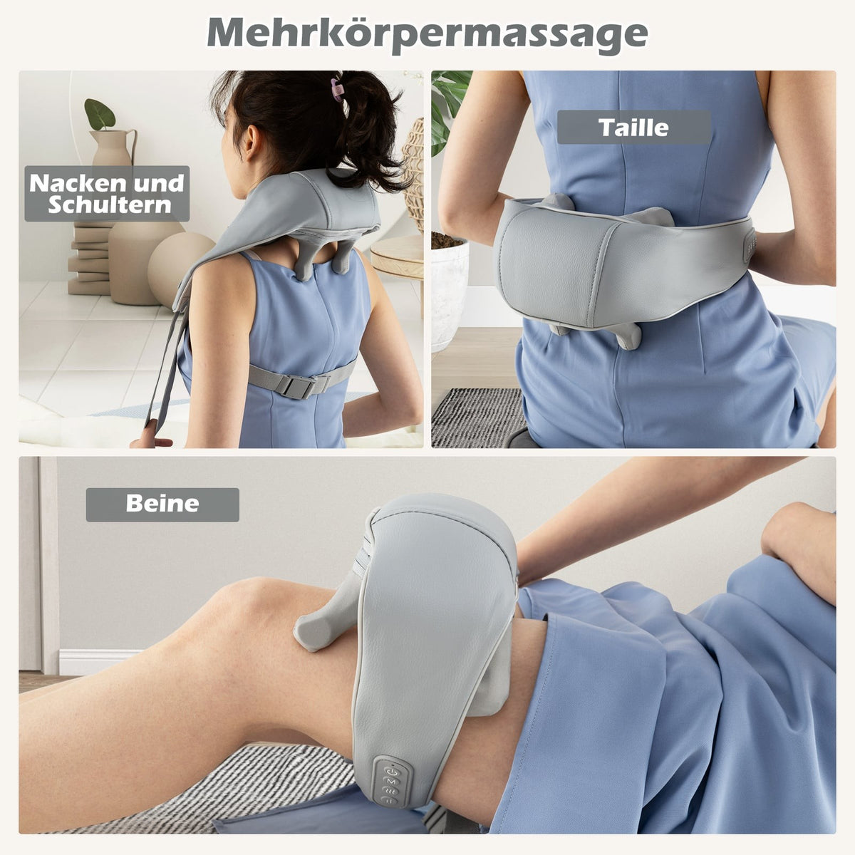 Shiatsu Neck and Shoulder Massager, 4D Deep Tissue, Wireless