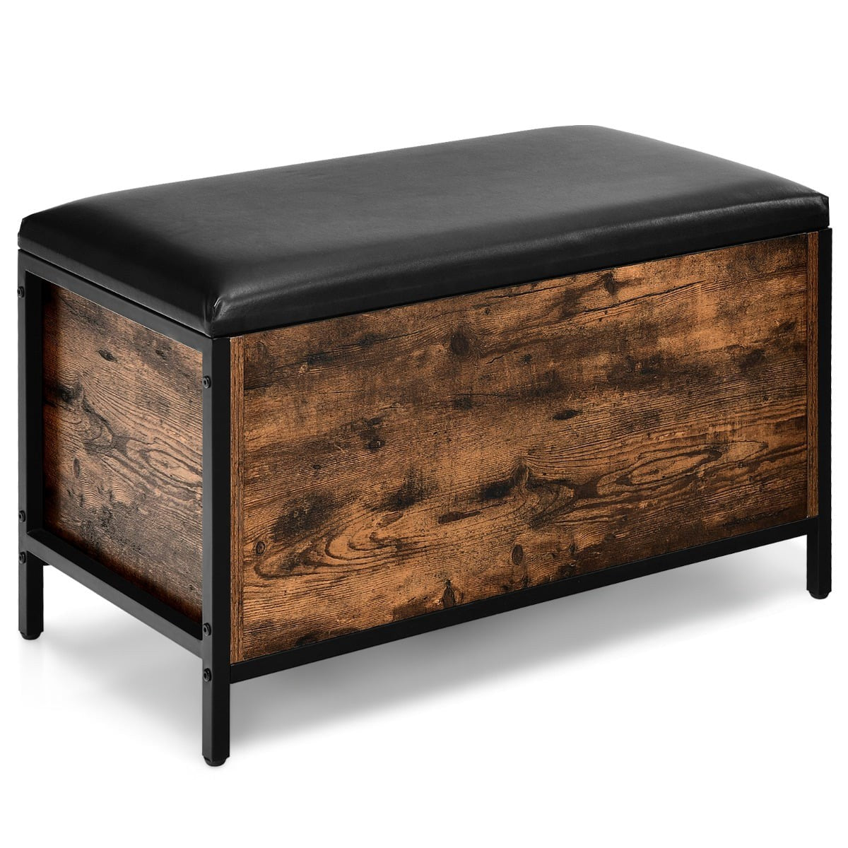 Shoe Bench with Storage, Padded Seat, 120kg Capacity