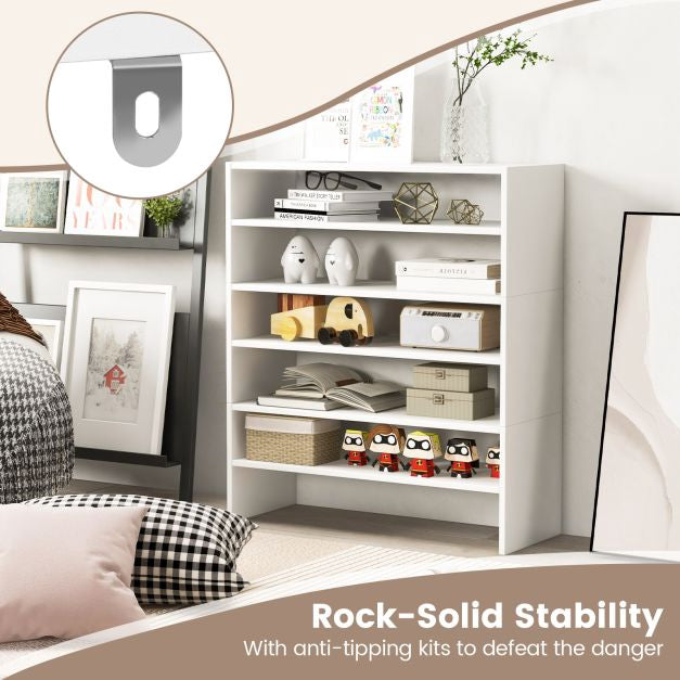 Shoe Rack 78cm, Stackable 3-Piece 2-Tier, White