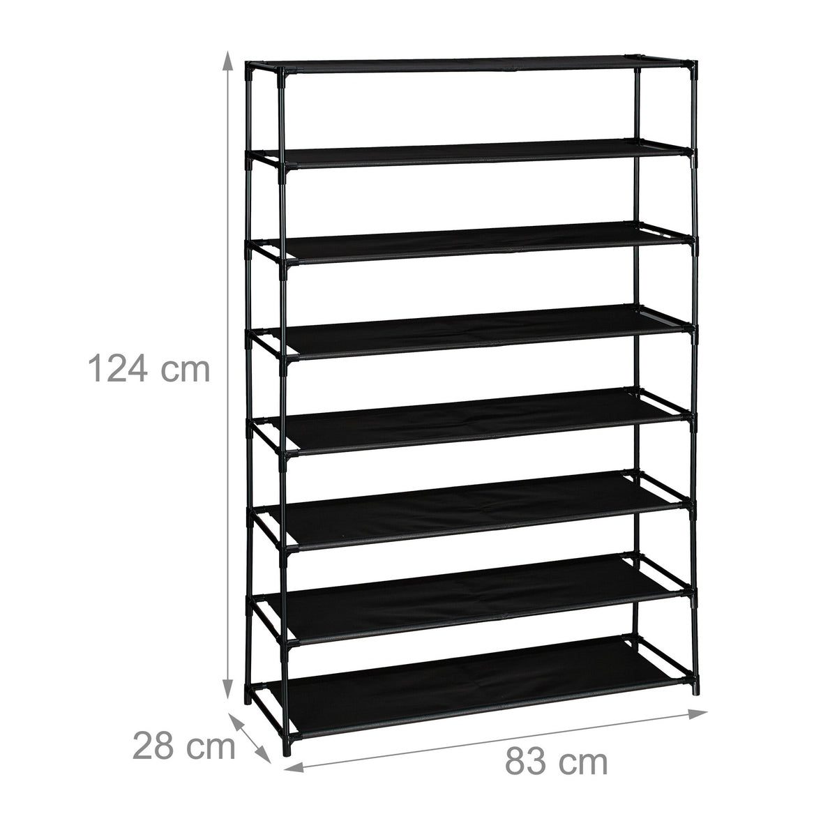 Shoe Rack with Fabric Shelves, Space-Saving Design