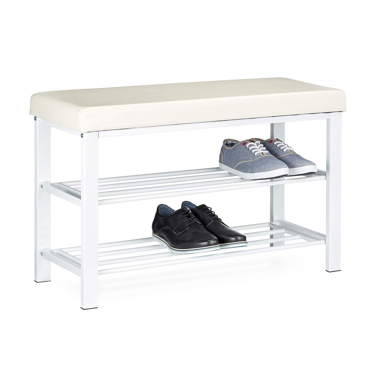 Shoe bench with padded seat