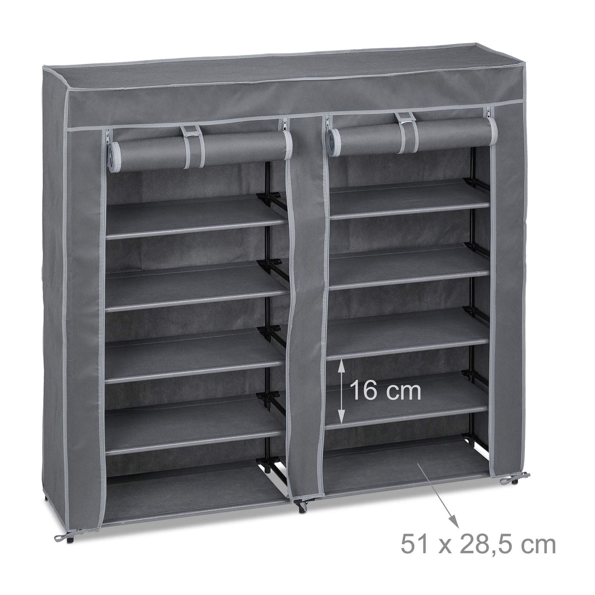 Shoe cabinet in fabric 12 compartments
