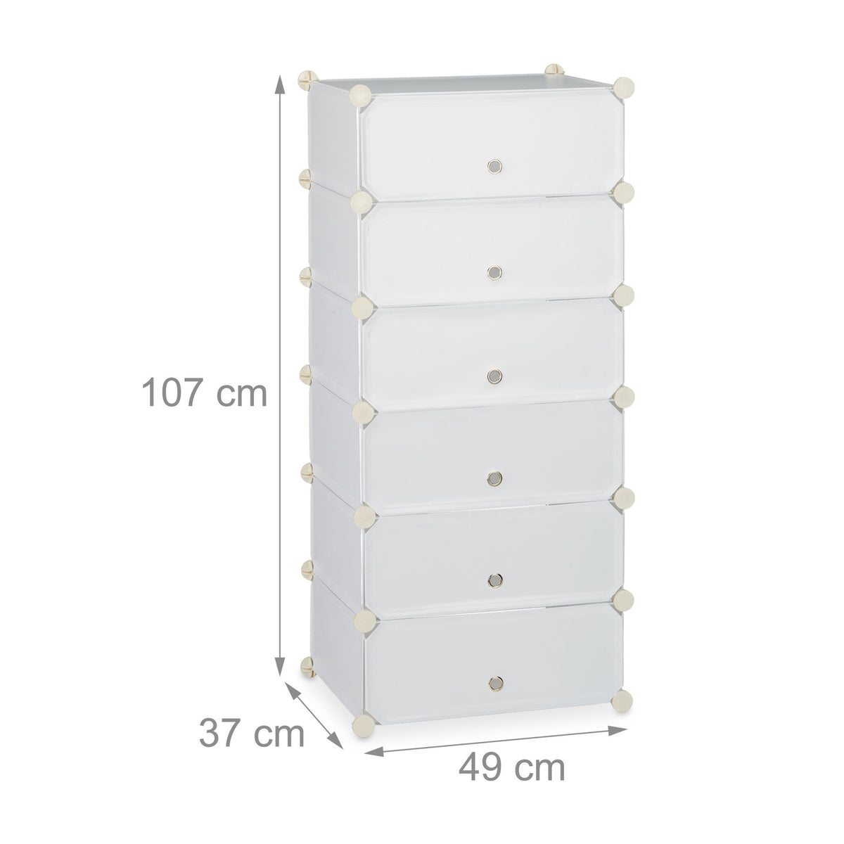 Shoe cabinet with 6 compartments