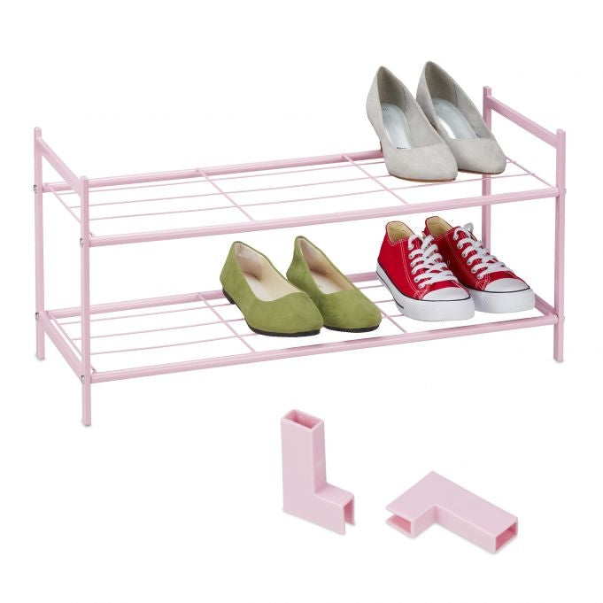 Shoe shelf in pink