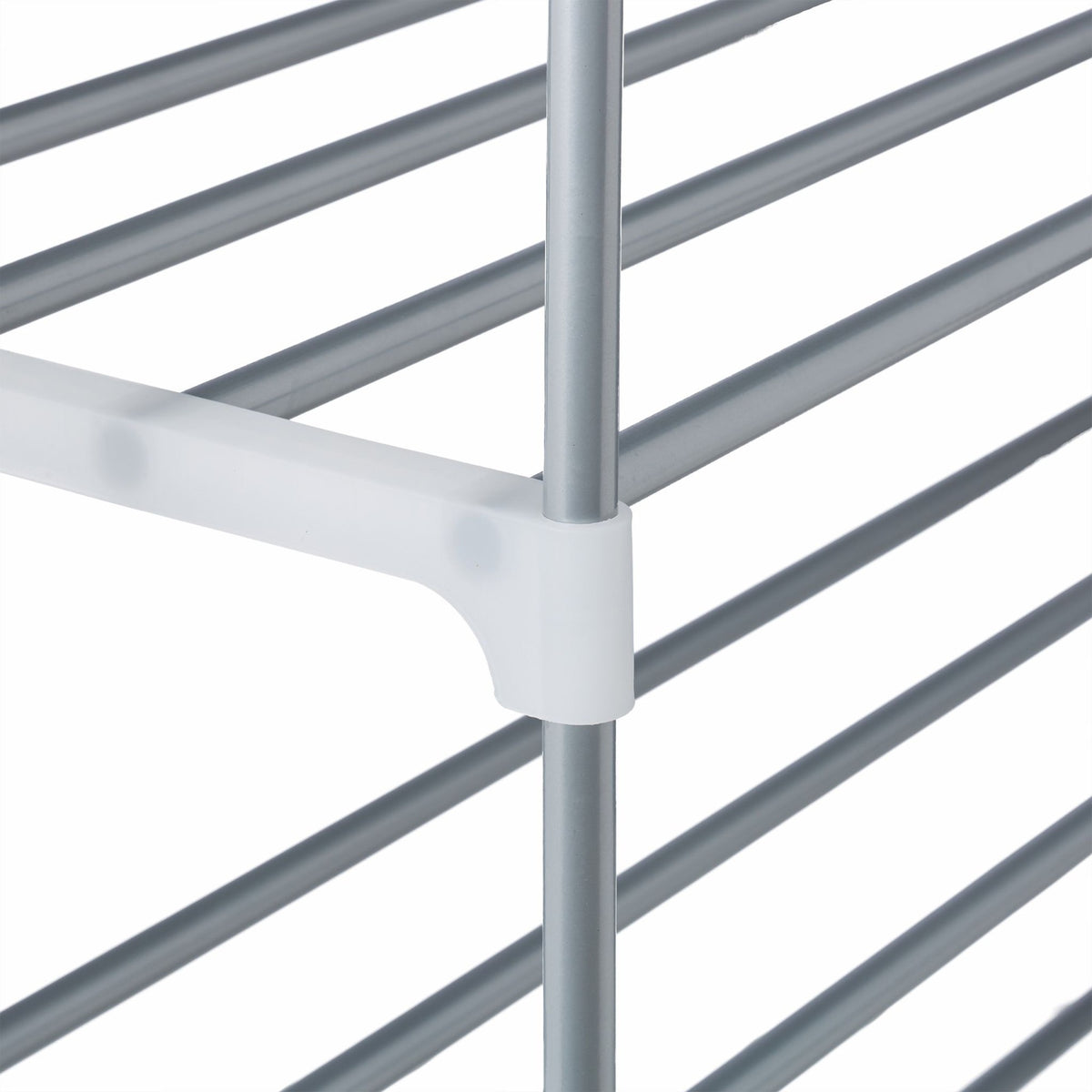 Shoe shelf metal silver