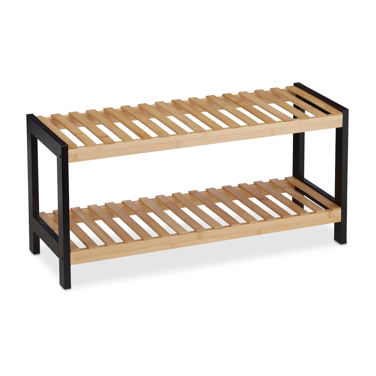 Shoe shelf with 2 levels