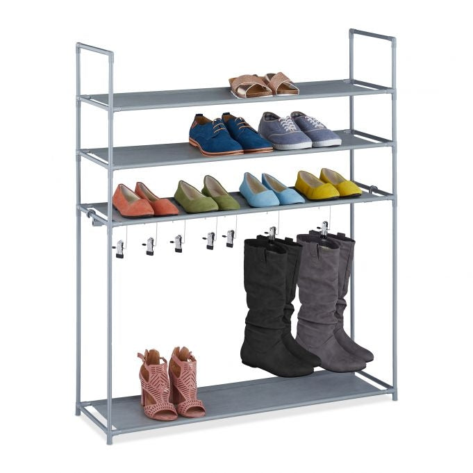 Shoe shelf with boot compartment