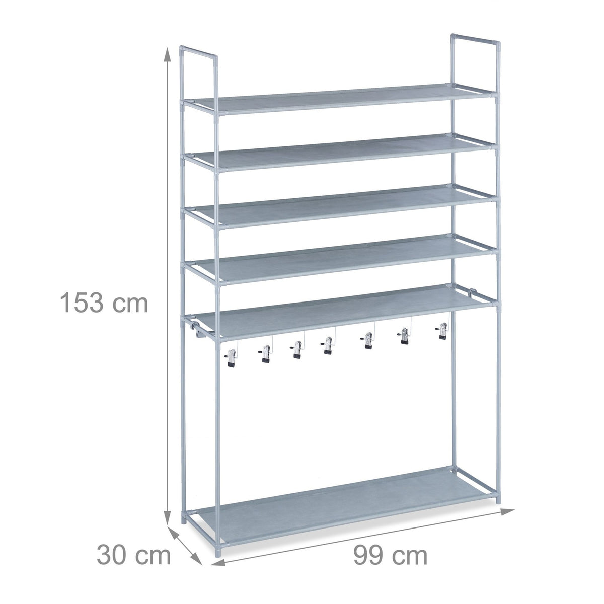 Shoe shelf with boot compartment