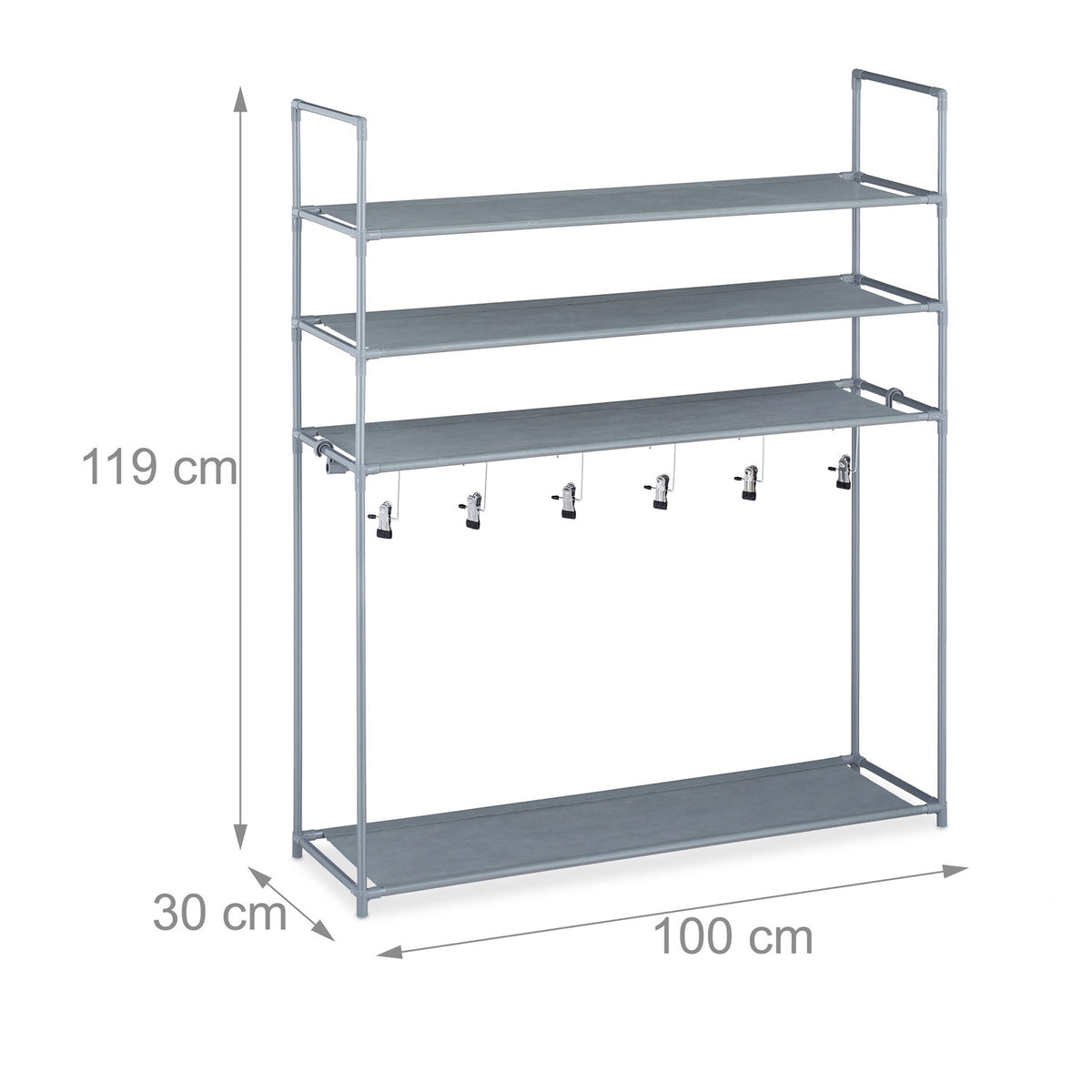 Shoe shelf with boot compartment