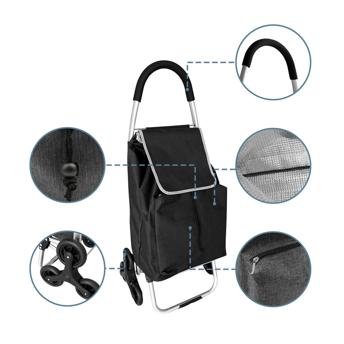 Shopping Trolley Stair Climber, 45L, Insulated Bag