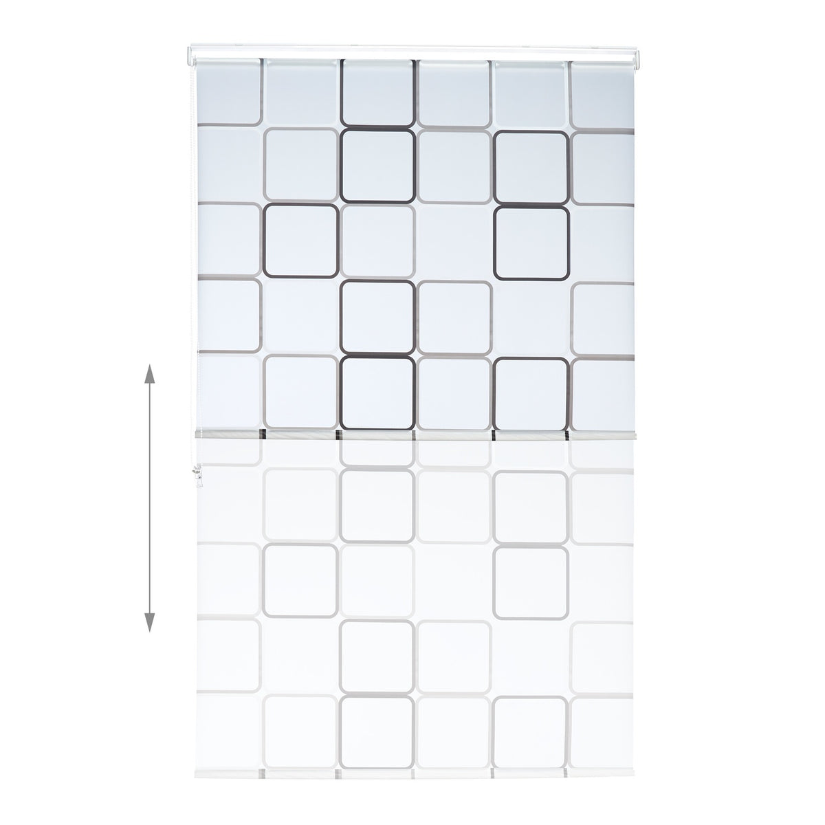 Shower Roller Blind, Water-Repellent, Retro Tile Design