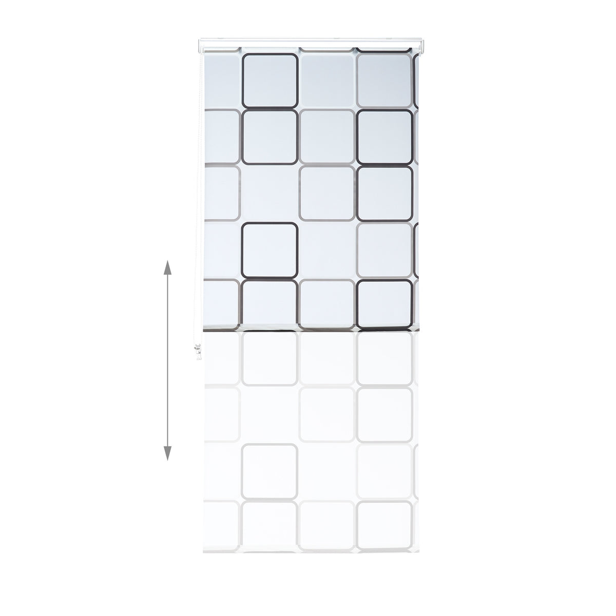 Shower Roller Blind, Water-Repellent, Retro Tile Design