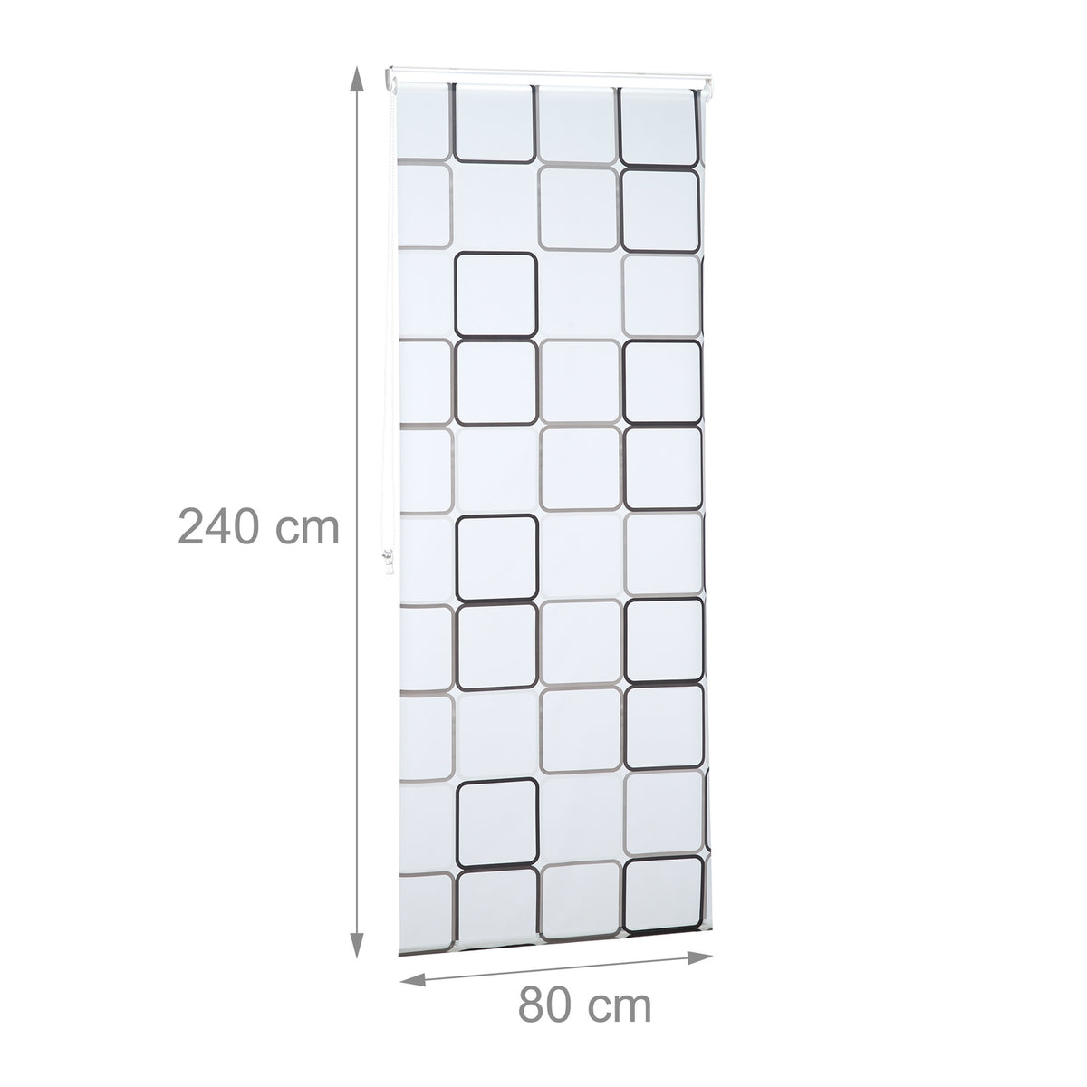 Shower Roller Blind, Water-Repellent, Retro Tile Design