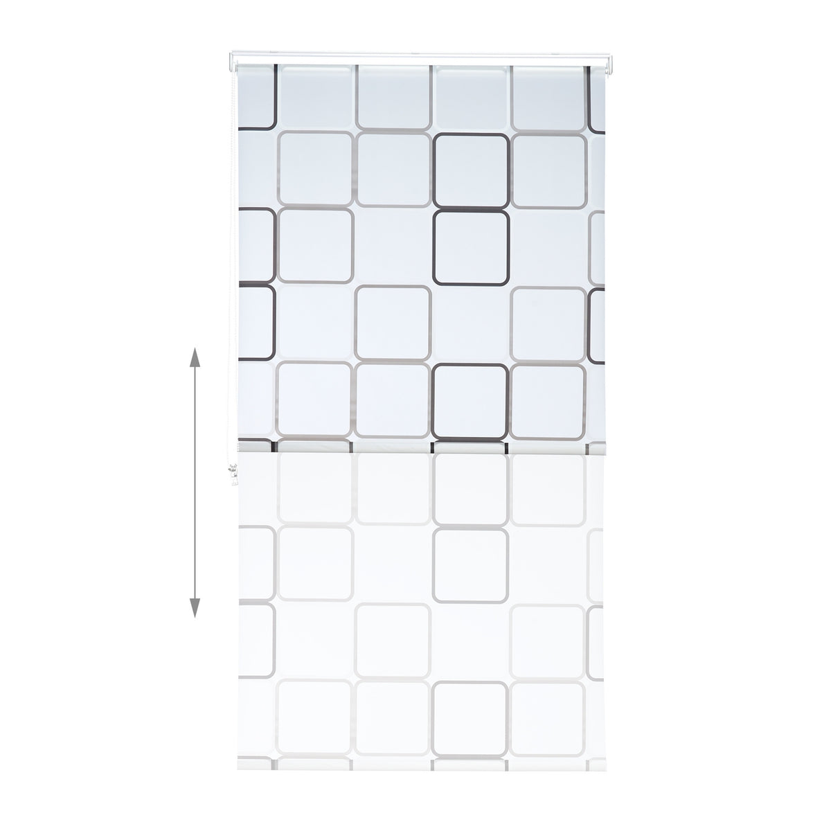 Shower Roller Blind, Water-Repellent, Retro Tile Design