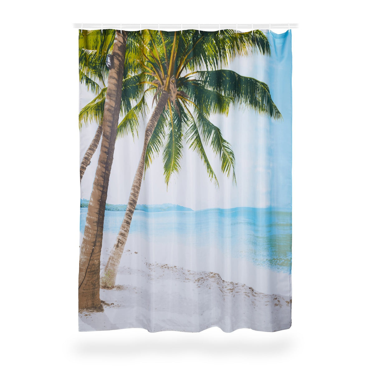 Shower curtain beach motif 180 x 180 cm