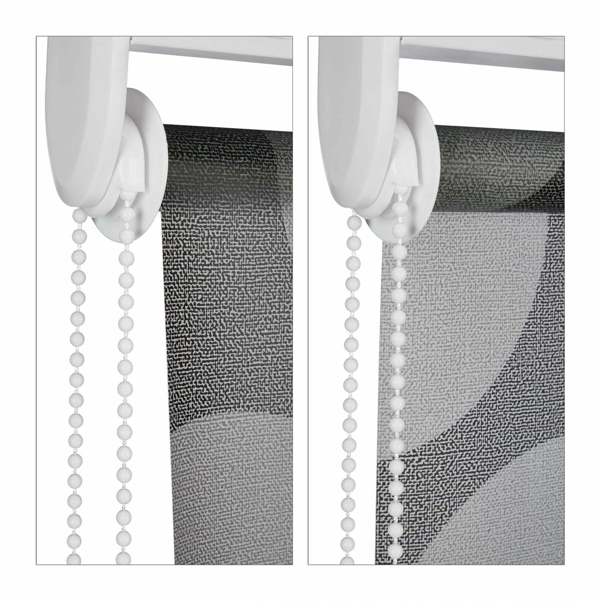 Shower curtain gray dots