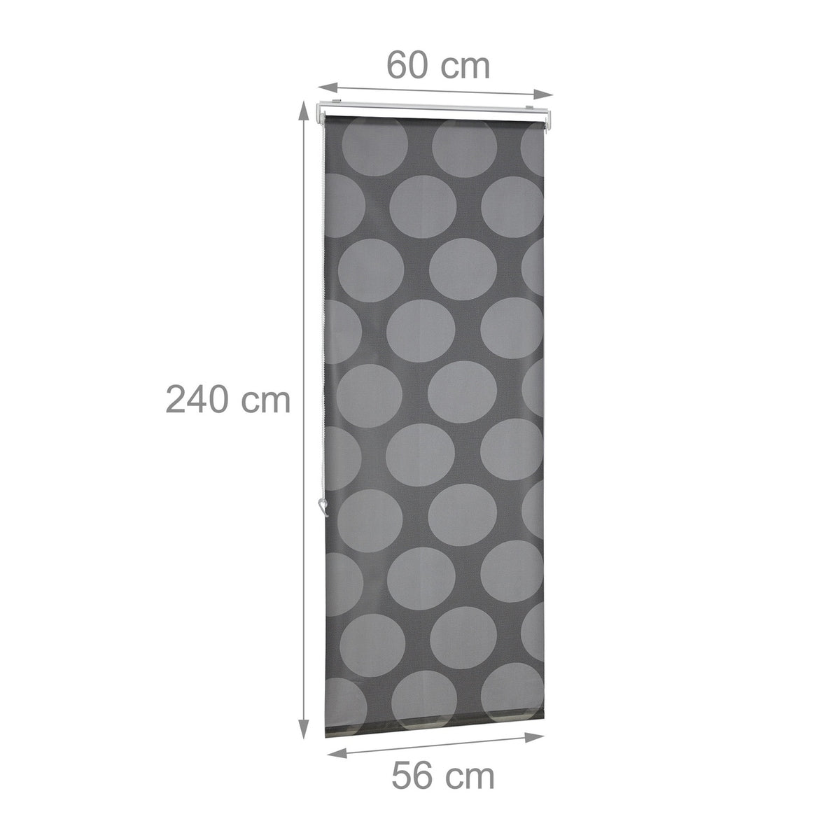 Shower curtain gray dots