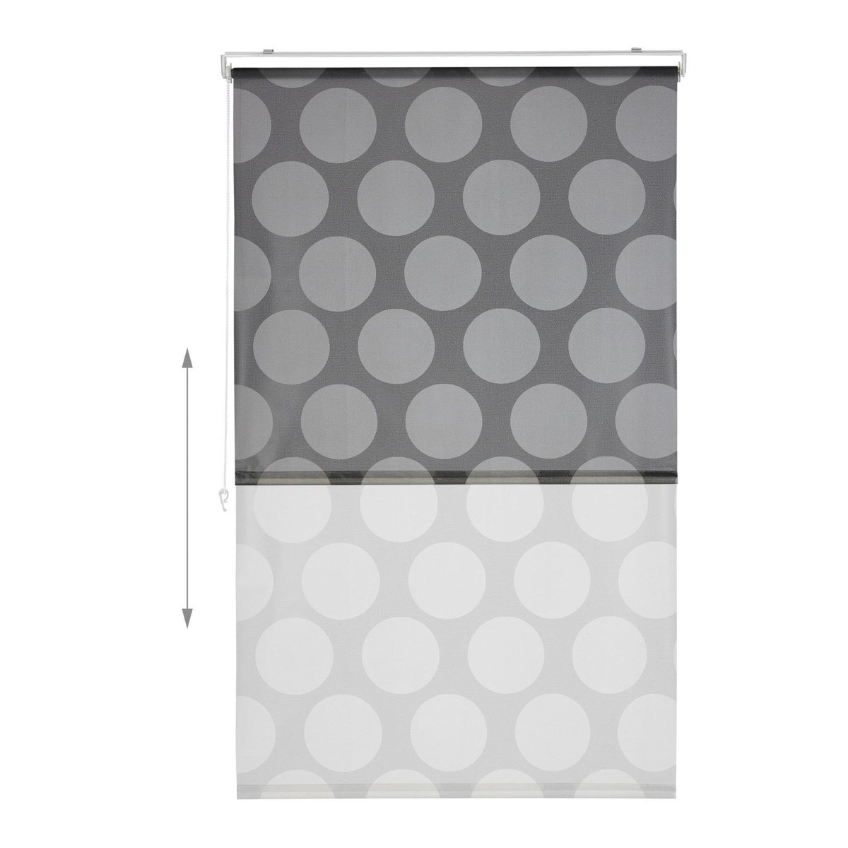 Shower curtain gray dots