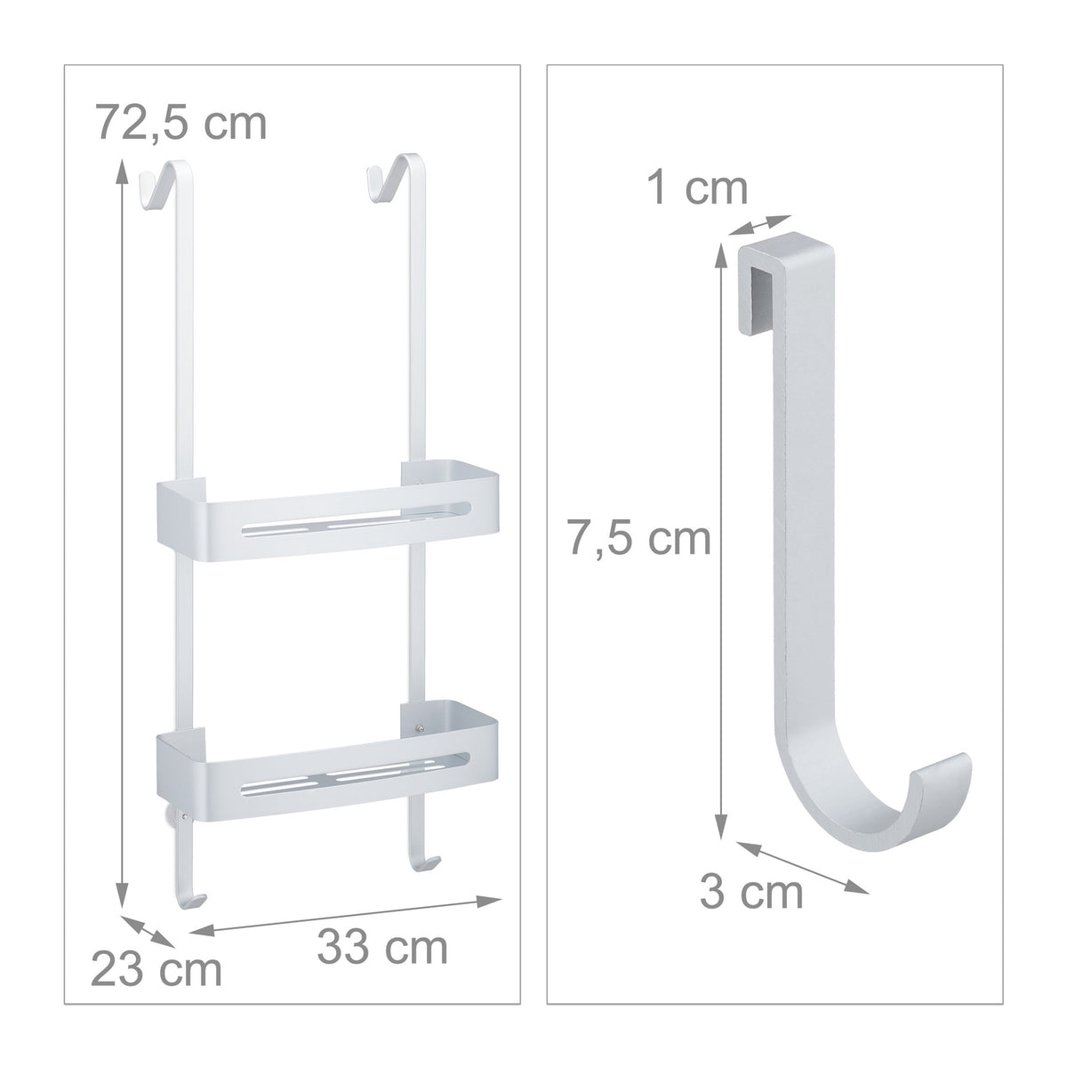 Shower tray to hang up