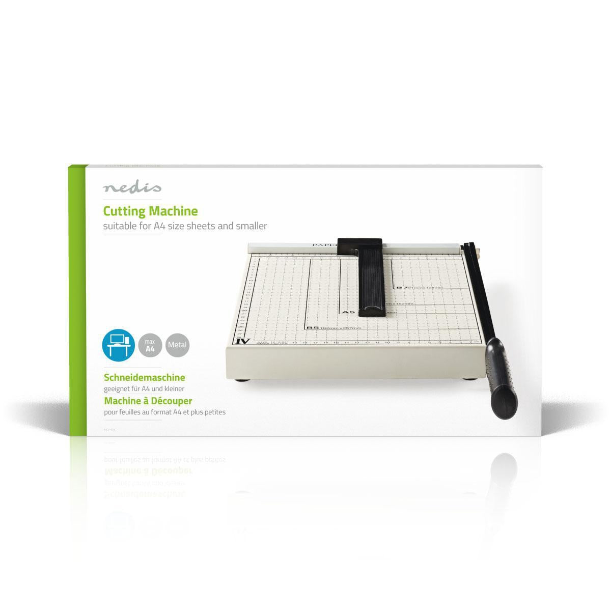 Shredder | Max. cutting size: 210 x 297 mm | Type of knife: Metal | Metal | Black / White