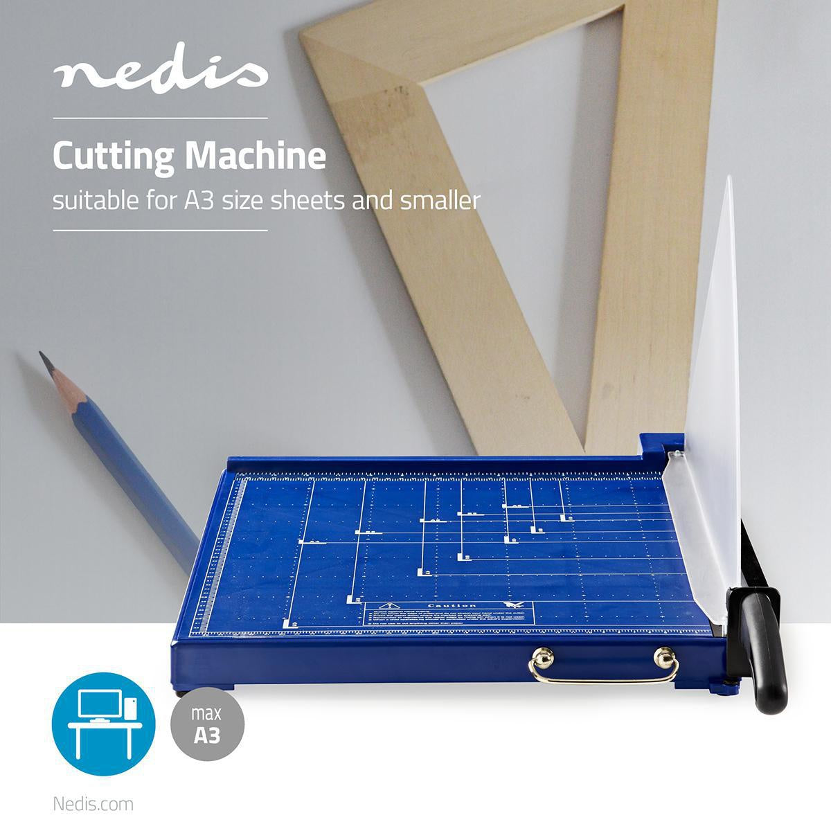 Shredder | Max. cutting size: 297 x 420 mm | Type of knife: Metal | Metal | Blue / Black