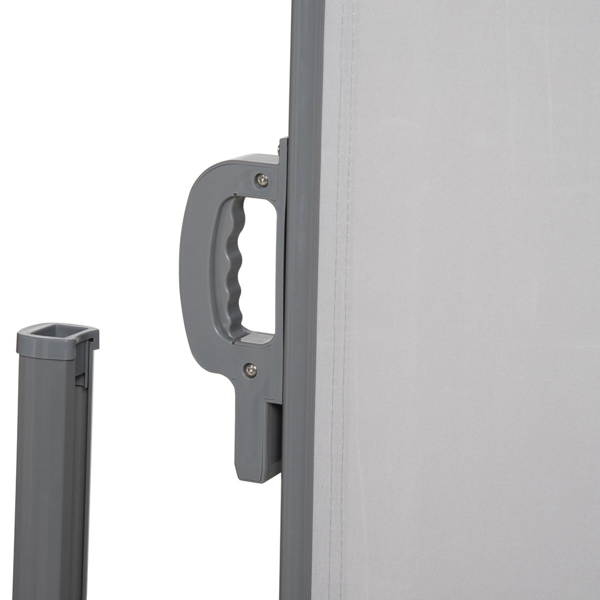 Side Awning 300X160Cm Privacy And Sun Protection, Side Roller Blind For Balcony And Terrace, Uv50+ Polyester, Grey