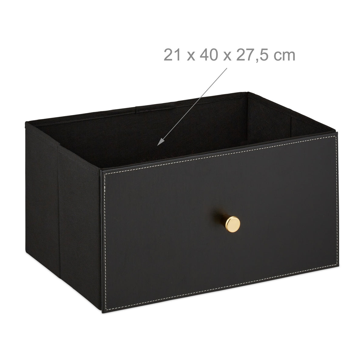 Side Cabinet with 2 Leather-Look Drawers