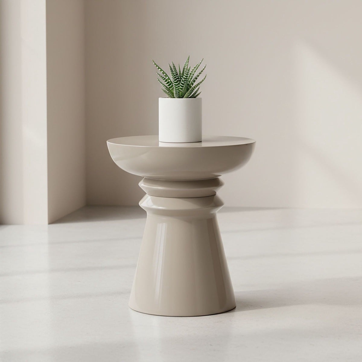 Side Table & Stool, Chess-Piece Design