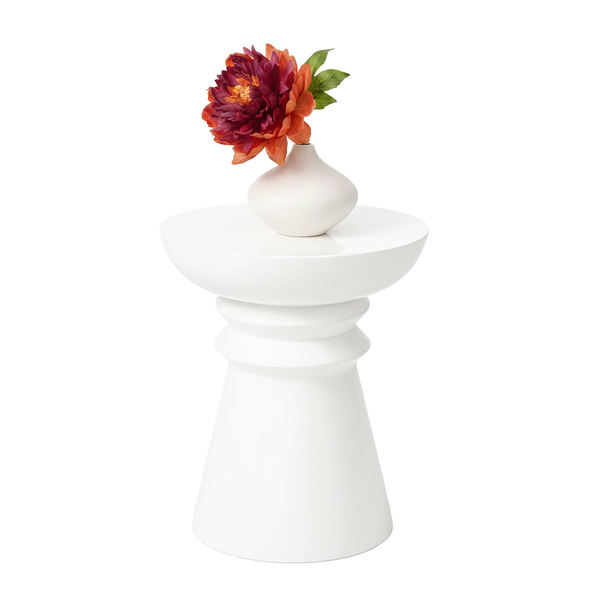 Side Table & Stool, Chess-Piece Silhouette Design