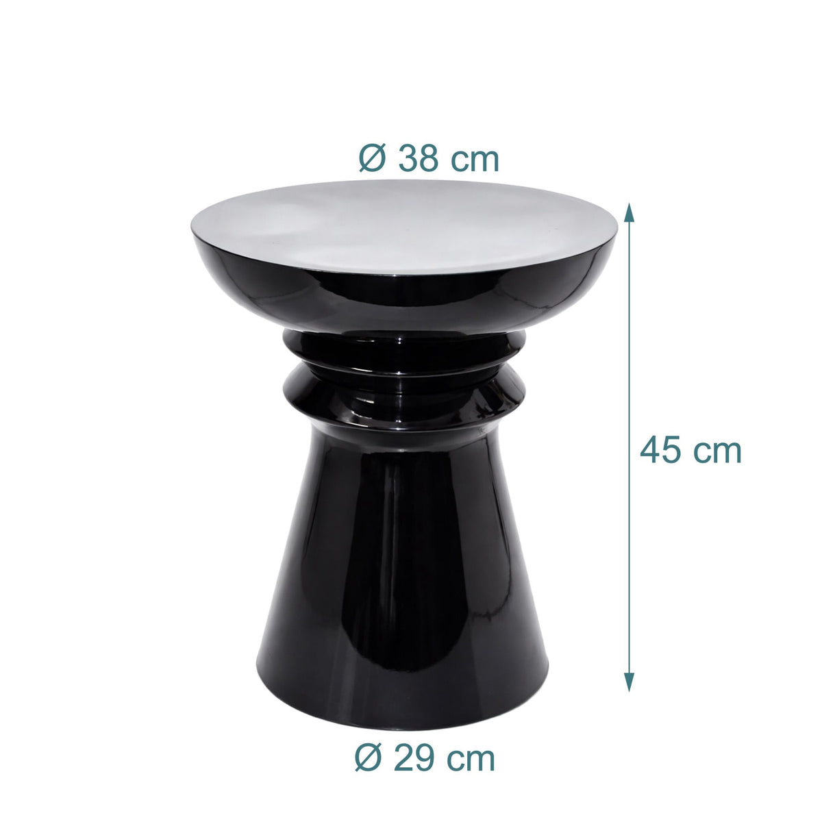 Side Table & Stool, Chess-Piece Silhouette Design